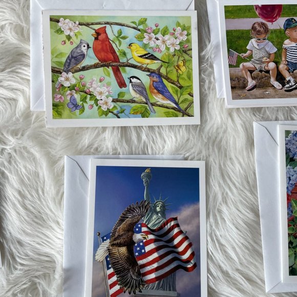 20 Patriotic cards, 30 envelope seals, 5 large notepads, 2 small notepads - Picture 9 of 11